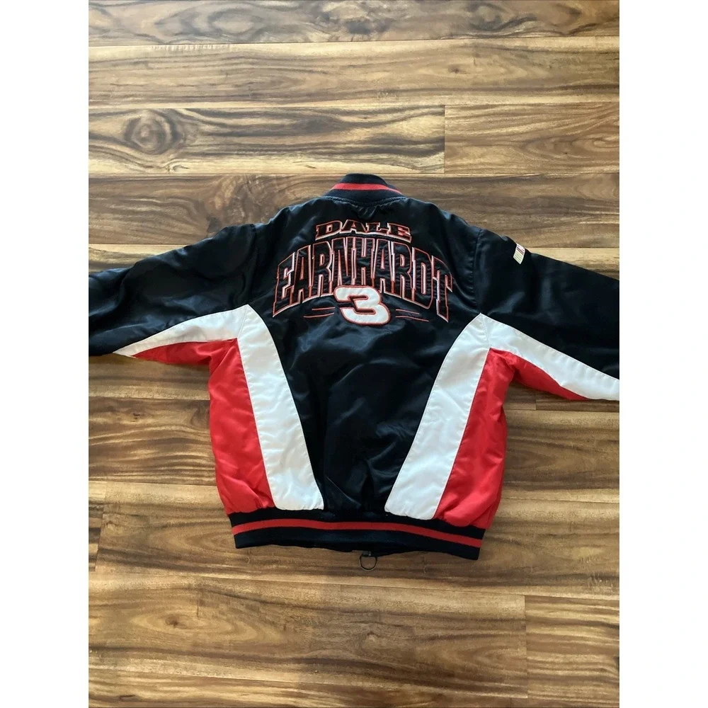 VTG Dale Earnhardt Nylon Puffer Full Zip Jacket Youth 8/10 Competitors View